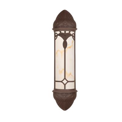 China Marble Stone Simple Design Imitated Glass Bronze Wall Led Lamp Lighting Fixtures Outdoor Warm White Church Large House Lights Customized Outdoor Wall Sconce for sale