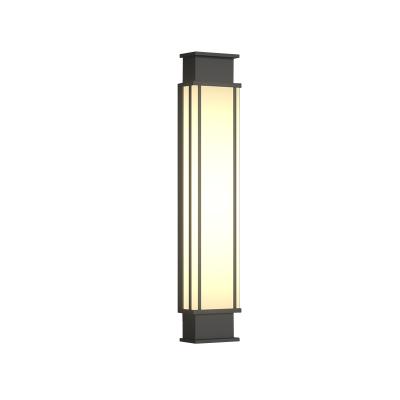 China Resin Glass Finish Stainless Black Glass Finish Garden Yard Hotel Wall Light Fixture Led Lamp OEM Customized Power Efficacy 80 White Lighting for sale