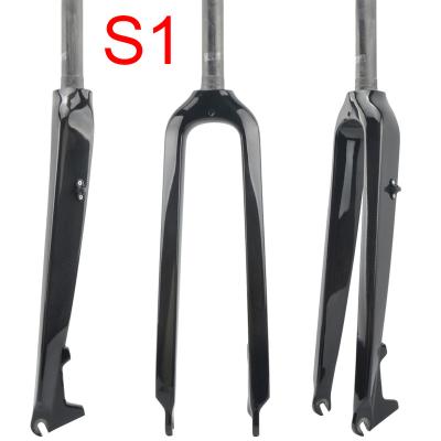 China ievele mountain bikes carbon fiber bicycle fork 26 27.5 29 ER MTB mountain bike without suspension 28.6mm fork 1-1/8 1-1/2 for sale