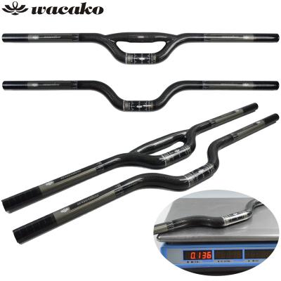 China BMX full carbon fiber mtb flat bike wacako BMX handlebars oem wacako handlebars folding rise bar 25.4 mm 31.8mm cycling handlebar for sale