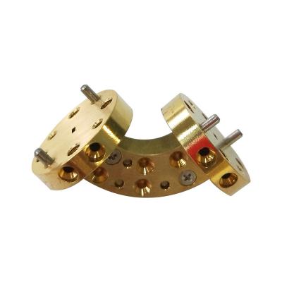 China WR04 Millimeter Wave Brass Waveguide Elbow for sale