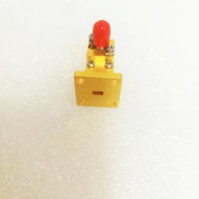 China WR19 Millimeter Wave Brass Waveguide-to-Coax Adapter for sale