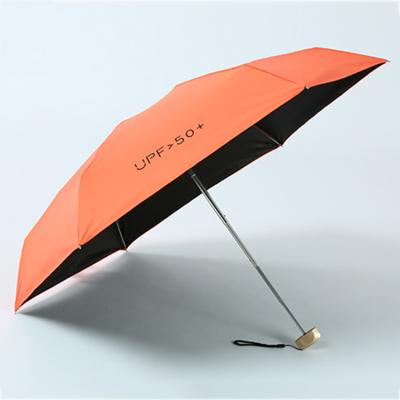 China Mini Umbrella Custom 5 Folds Umbrella Minimalist Manual Open Umbrella Protection UV for sale