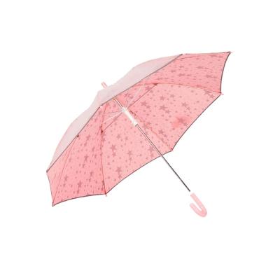 China Children 19 Inch Minimalist Soft Pink Princess Manual Open Umbrella For Little Girl for sale