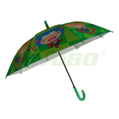 China Lovely Children Umbrella Cartoon Characters Green Heat-transfer Printing Children Umbrella for sale