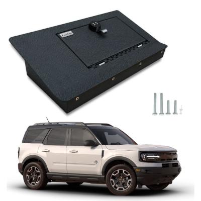 China Simple Color Without Pattern TuoJue Interior Storage Box Under Seat Box Console Vault Safe Gun Safe For Ford Bronco Sport 2021 for sale