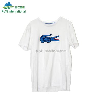 China Fashion New Style /Fit Size Guangzhou Apparel Manufacture Round Edge Men Short T-shirt Wholesale Used Apparel Used Clothes for sale