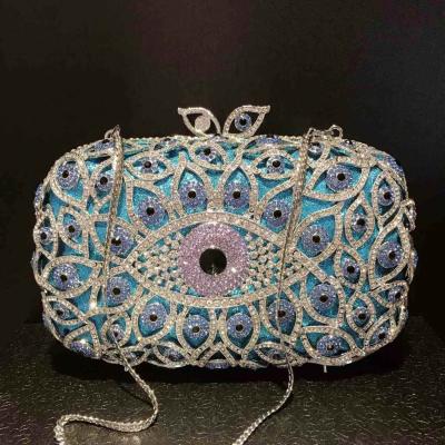 China Crystal Purse Crystal Purse Girls Party Bags Rhinestone Evil Eye Unique Luxury Clutch Women Evening Clutch Bag for sale