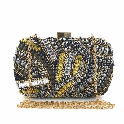 China High Quality Fashion Ladies Bag Beaded Handmade Dinner Bag Clutch Banquet Bead Embroidery Bag for sale