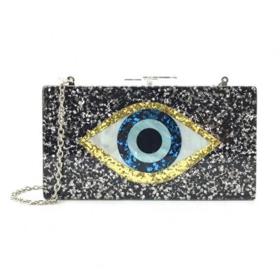 China 2021 Evil Eye News Party Bridal Clutch Bag Evening Clutch Bag Acrylic Wedding Evening Clutch Bag Engagement Clutch Bag for sale