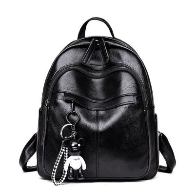 China Wholesale 2021 fashion backpack women new vintage large capacity pu leather travel bag simple soft leather outdoor for sale