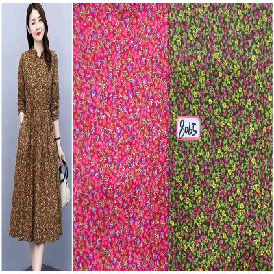 China New fashion color organic bright cotton fabric anti-static printing Liberty Fabric Floral for sale