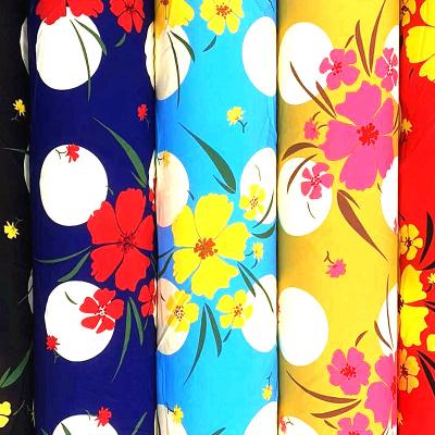 China 100% Polyester Fabric Anti-Static Woven Satin Silk Printed Fabric For Skirt for sale