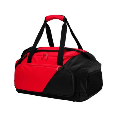 China Wholesale OEM Black Printing Durable Custom Gym Duffle Large Fitness Gym Duffel Bag With Shoe Compartment for sale