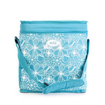 China Fashion Polyester Blue Aluminum Foil Insulated Ice Cream Carrier Insulated Cooler Bag for sale