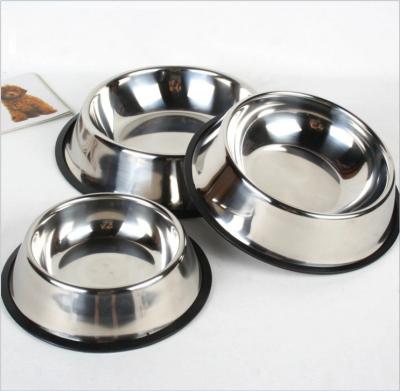 China 6 Size Stainless Steel Small Dog Puppy Cat Food Water Bowl Large Feeder Sustainable Feeding Bowls Non Slip Pet Bowl for sale