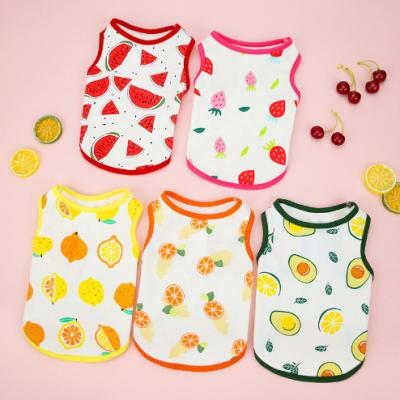 China Fashion Sustainable Fruit Summer Vest Wholesale Pet Clothes Dog T Shirt for sale