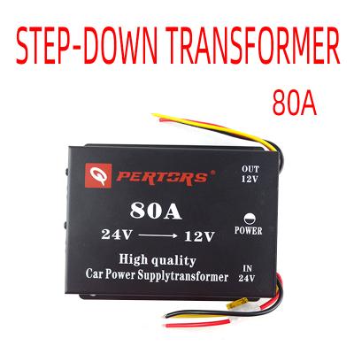 China QPERTORS 80A 24V Step Down Transformer 12V Car Audio Down With 80A Fan for sale