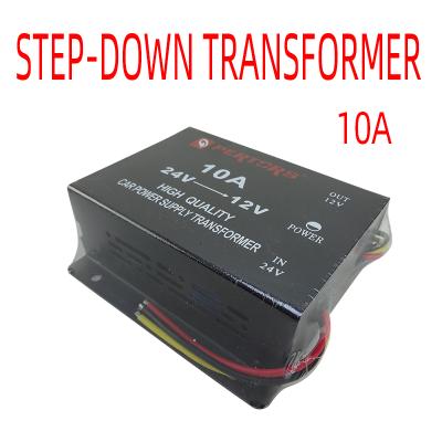 China QPERTORS Step Down Transformer 10A Car Auido 24V Down 12V 10A for sale