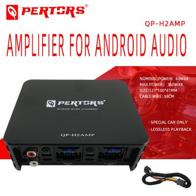 China Aluminum QPERTORS QP-H2AMP, for Andrio audio system amplifier 4 channel car audio, red and black color for sale