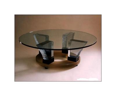 China Courtyard vidrio decorative templado glass table and glass stool for sale