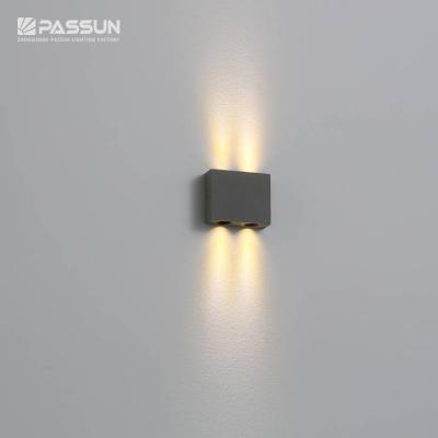 China Hotel 1w DC 12V Input Wall Lighting Black Paint Square Surface Mounted for sale