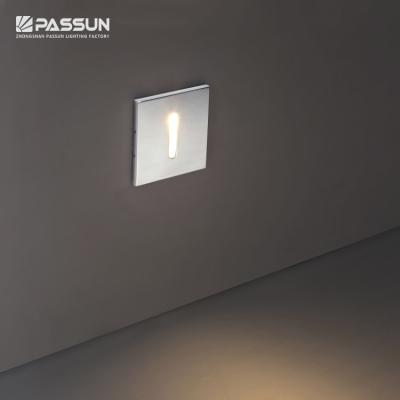 China Modern Design Aluminum Recessed Wall Foot Lamp Indoor Use Led Stair Step Light for sale