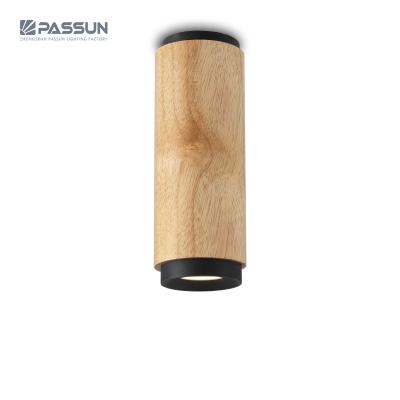 China Aluminum Exterior Mounted Pure Wood LED Down Light Surface Fashion Residential Ceiling Lighting 5w for sale