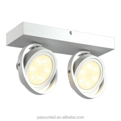 China Indoor use only wall surface mounted double rotatable white paint led ceiling spot light for sale