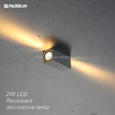 China Modern contemporary through decorative 2*1w mini led light for sale