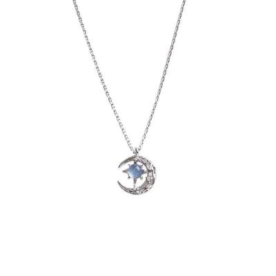 China Romantic Moon Star Niche Design Cavity Necklace Female Clavicle Chain Pendant for sale