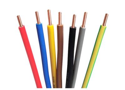 China Colored Single Wire Cable PVC Insulation Wire 70℃ Max Conductor Temperature for sale