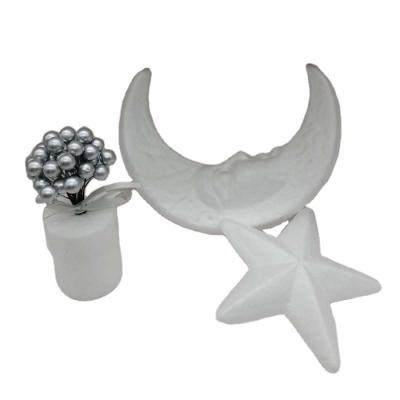 China Antique Soft EPS Polystyrene Figure Shape Star& Moon 3D Foam Shape Diy Styrofoam Craft Party Decoration for sale