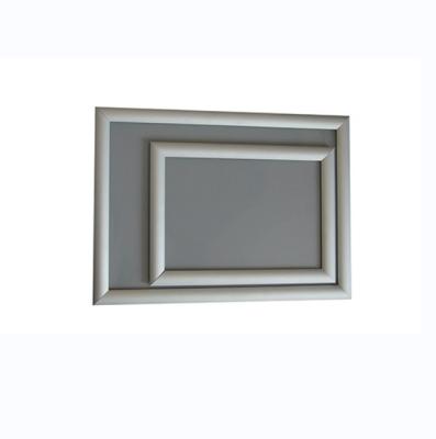 China Environmental Friendly A4 25mm Aluminum Beveled Corner Or Round Corner Snap Frame for sale