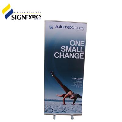 China New high quality outdoor advertising display banners style cymbals display roll up rack for sale