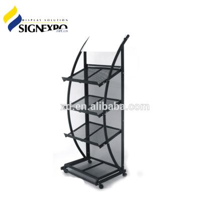 China Handy Brochure 5 Pockets A4 Magazine Rack Leaflet Holder/Metal Magazine Holder/Display Rack for sale