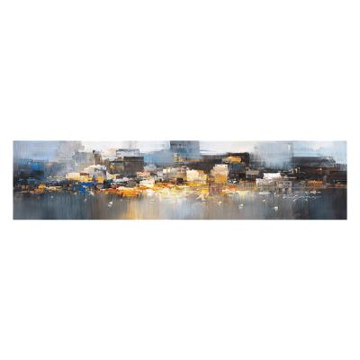 China Modern Abstract Bedside Abstract Painting City Landscape Oil Painting Canvas For Living Room Bedroom for sale