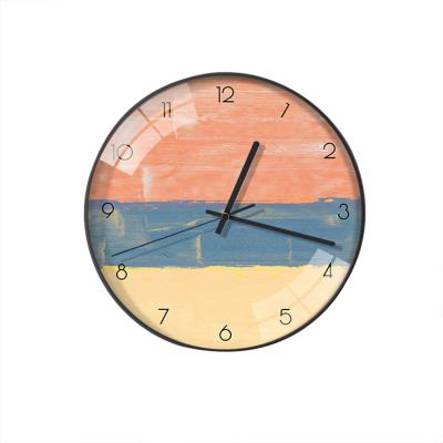 China Fashion antique creative mute modern design style simple quartz electronic wall clock for home decoration for sale