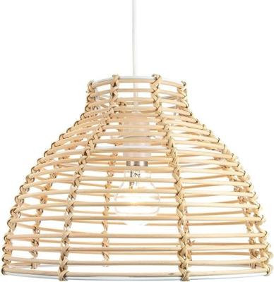 China Rattan lamp Traditional Basket Style Light Brown Rattan Wicker Ceiling Pendant Lighting Shade | 32cm Diameter by Senark for sale