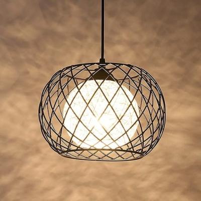 China Rattan lamp LED Pendant Light, Industrial Ceiling Pendant Light Fixtures Vintage Metal Rattan ,Ceiling Chandelier Restaurant Coffee Bar for sale