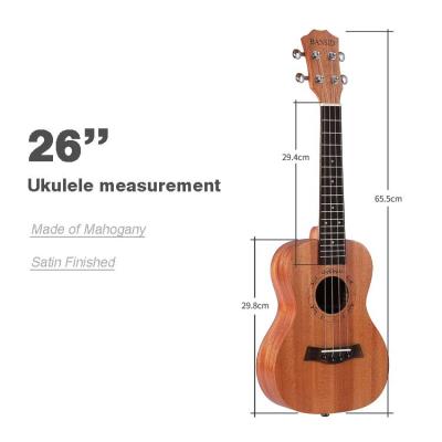 China China Wholesale Hot Selling 26 Inch Mahogany Cheap Top Solid Soprano Ukulele for sale