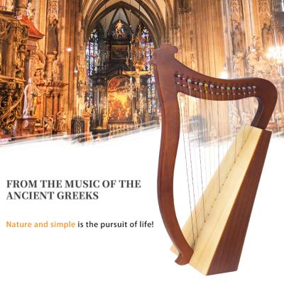 China Music Songs 15 String Harp Irish Antique Professional Musical Instrument Classical Harp Set For Sale for sale