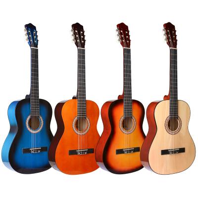 China Linden Hot Selling 39 Inch Basswood Colorful Travel Guitar Classic Musical Instruments for sale