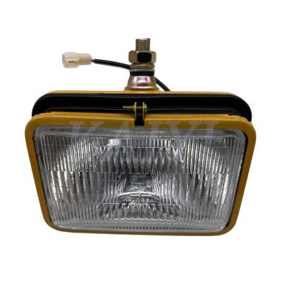 China Machinery Repairs Workshop Halogen Lamp H3 Square Plastic Halogen Head Light Universal Multi-pattern 24V Headlight Plastic Lamp for sale