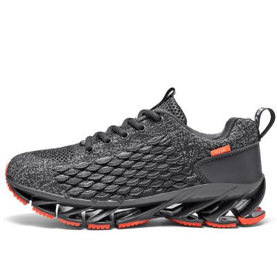 China 2022 summer large blade shock absorption breathable shoes size 36-47 fashion trend men's shoes mesh running shoes for sale