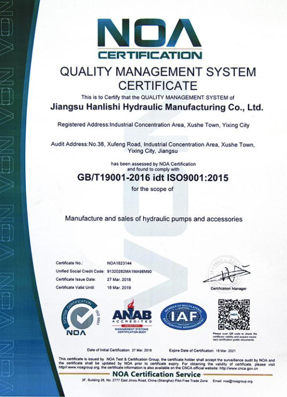 Verified China supplier - Jiangsu Halies Hydraulic Pump Co., Ltd.