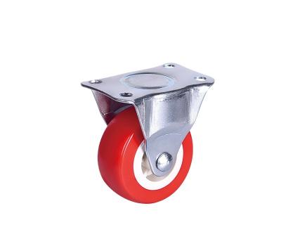 China swivel & 25mm 1.25inch/40mm light duty directional furniture rigid caster PP/rubber wheel, fixed roller mecanum wheel for sale