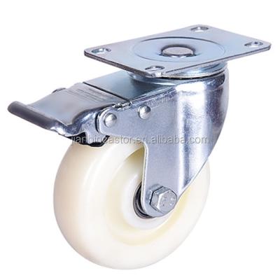 China swivel & Zhongshan Rigid 50mm/125mm PVC/Nylon Medium Duty Universal Flat With Brake Rigid Stretcher Caster Wheel 2.5 Inch for sale