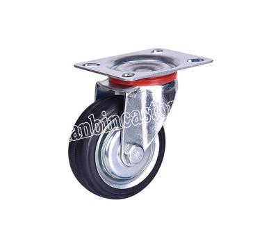 China swivel & Sale Rigid 3inch - 8inch Industrial Flat Bolt Hole Center Rubber Rotary Caster Wheels, Factory Casters For Outdoor Furniture for sale