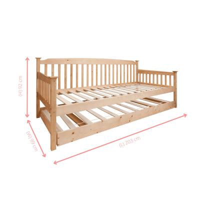 China Modern European Modern Solid Wood Kids Day Bed White Frame With Caster Bed for sale